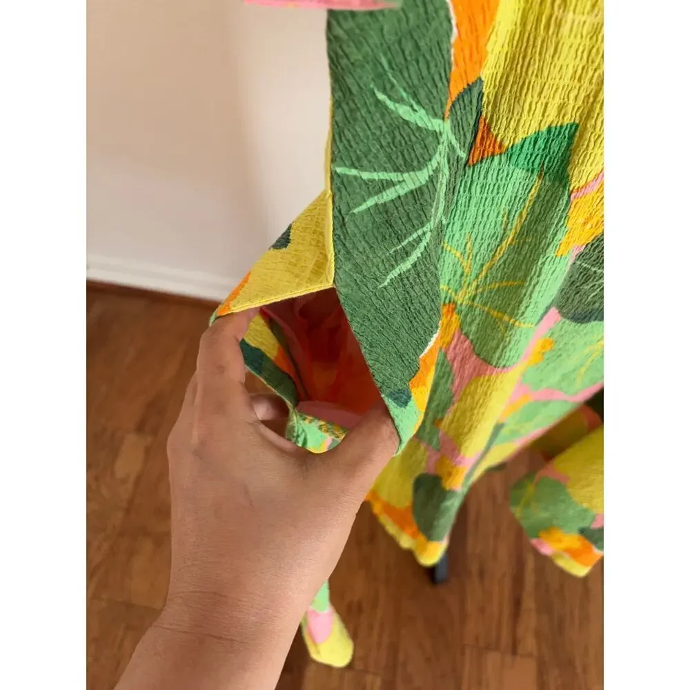 B39 Kate Spade Cucumber Floral Dress 8 Taylor‎ Swift Folklore Cottagecore Y2K